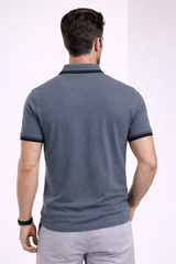 Men’s Classic Polo Shirt - Steel Blue