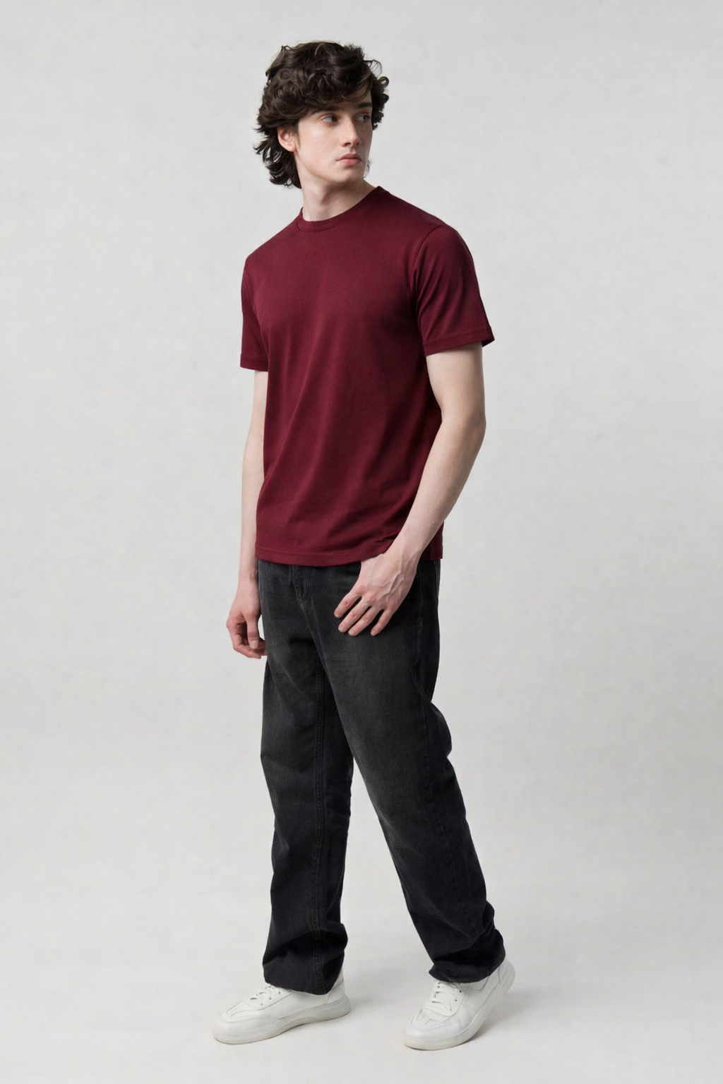Men’s Classic Crew Neck T-Shirt - Maroon