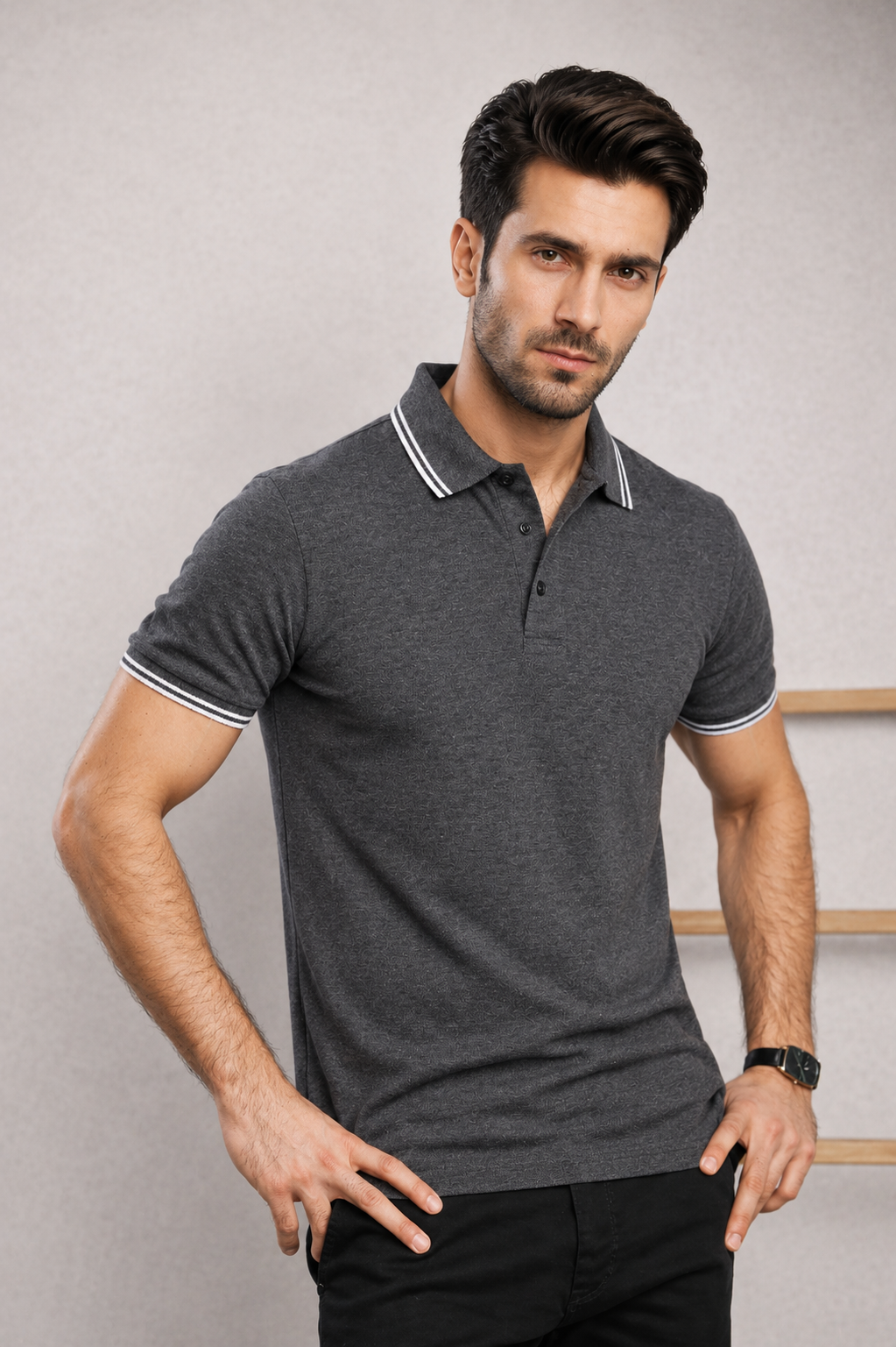 Men’s Classic Polo Shirt - Gray